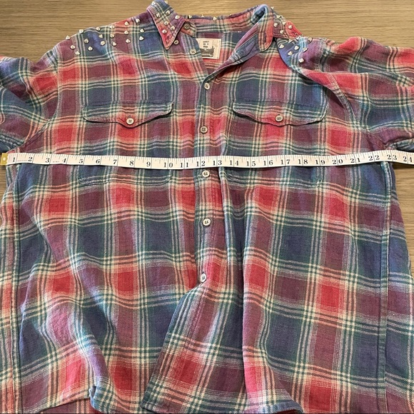 SOLD Furst of a Kind Blue Studded Button Down - Picture 10 of 11